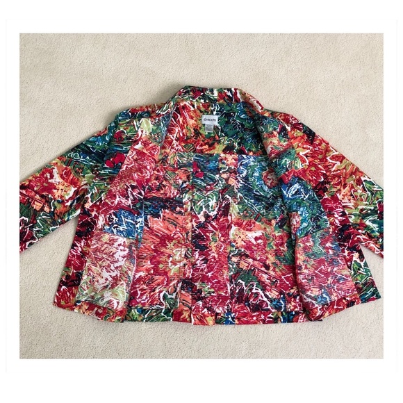 Chico’s silk/cotton blend shirt/jacket - Picture 4 of 8